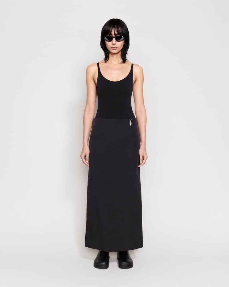 Nylon Maxi Skirt