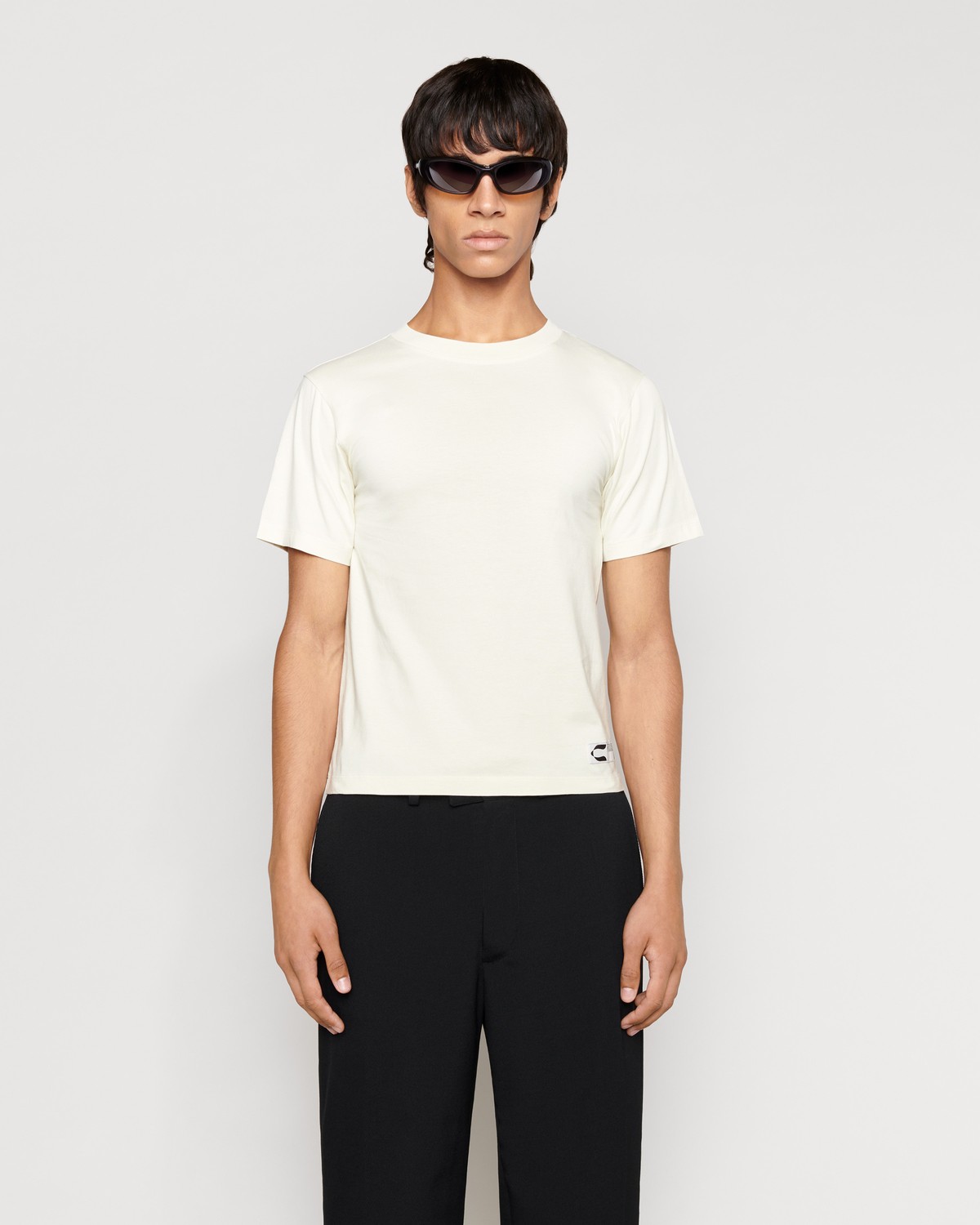 Shop Chimi Fitted T-shirt In Beige