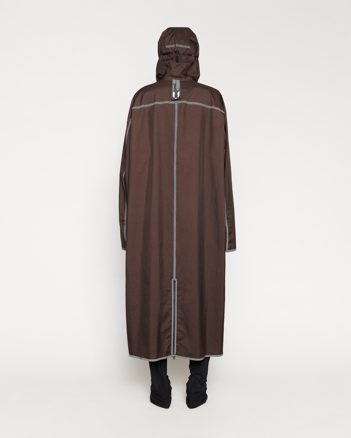 Chimi Long Nylon Jacket In Brown