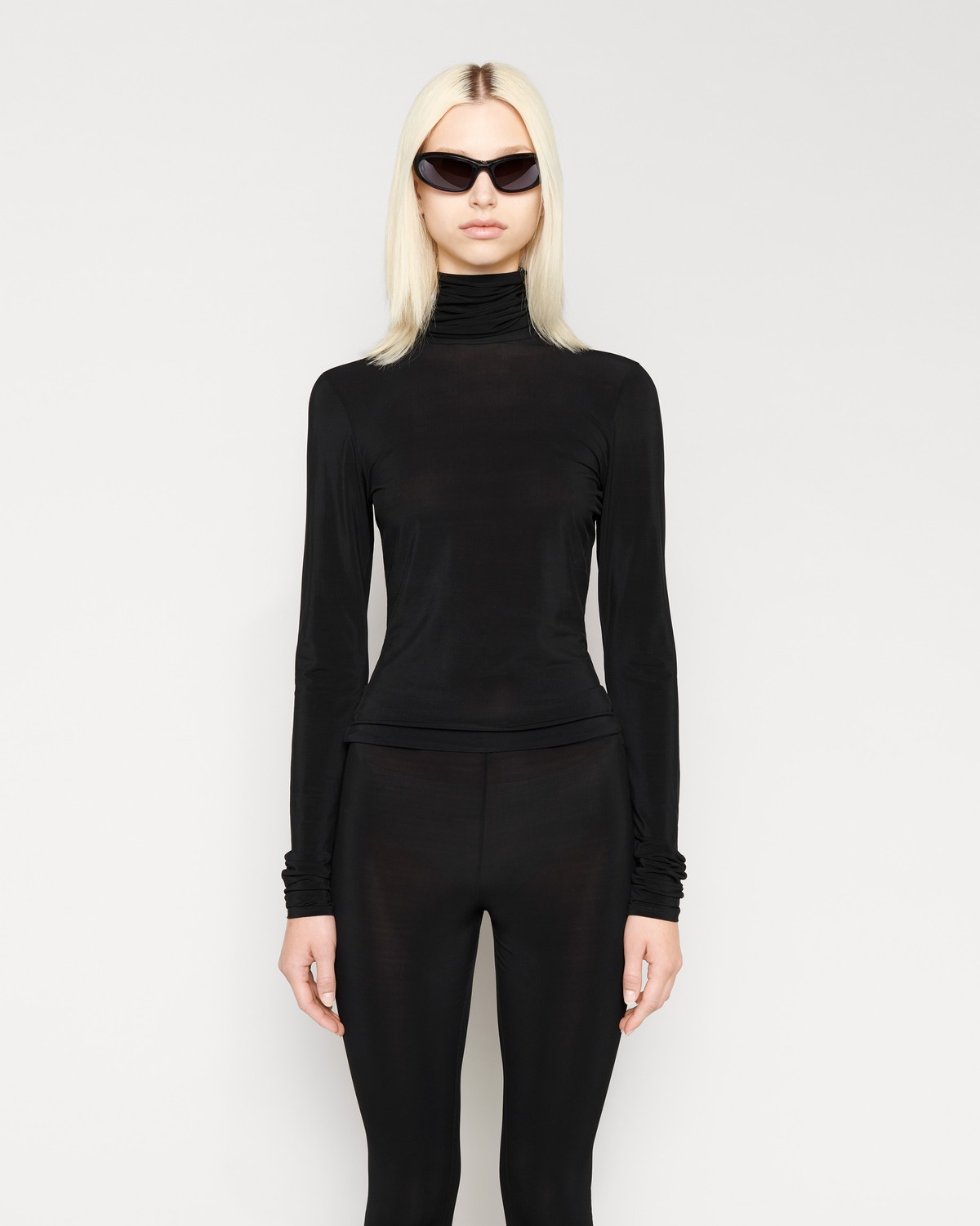 Shop Chimi Maxi Turtleneck In Black