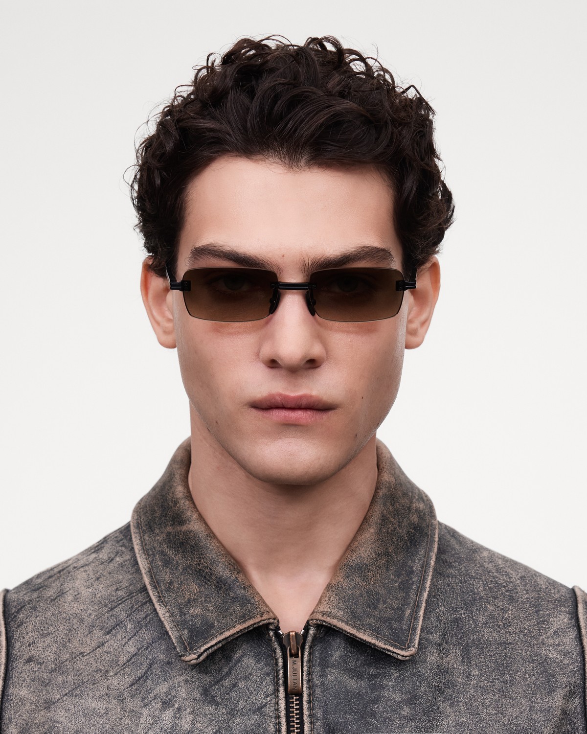Rimless Parallel Brown Sunglasses - CHIMI