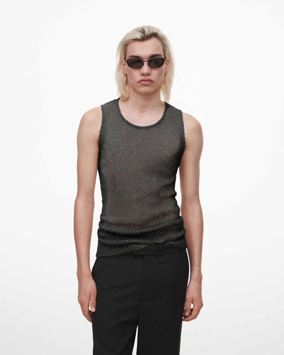 Chimi John Mesh Tank In Black