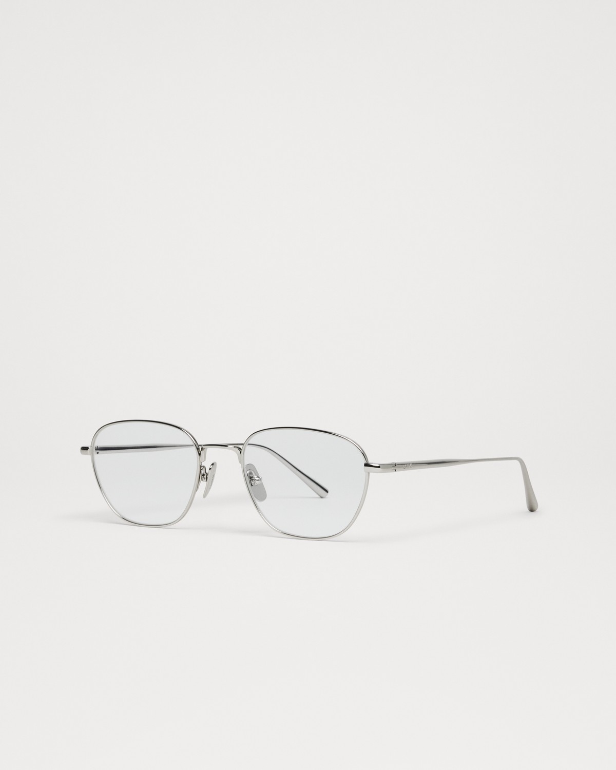 Round Polygon Frame clear glasses Elva Polygon Silver Eyeglasses | GlassesShop main image 2