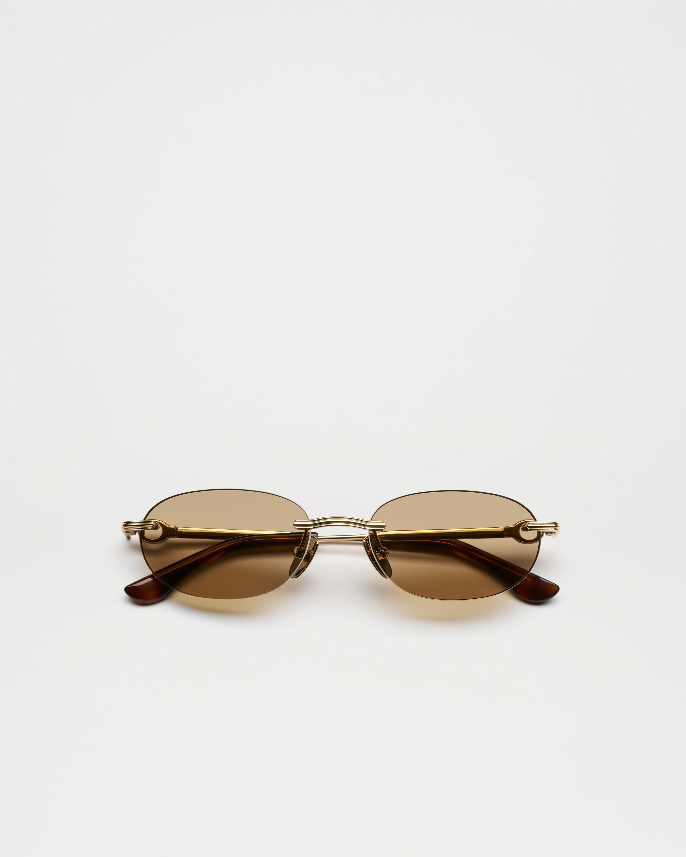 Cadenza Oval Brown Sunglasses - CHIMI